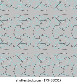 Glass vector seamless pattern background. Art continuous abstract illustration. Hand drawn abstract art modern