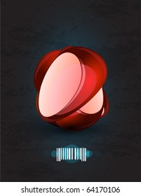 Glass vector shapes background