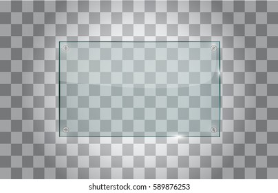 Glass vector square plane. Easy editable background