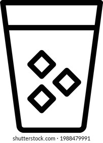 Glas-Vektorgrafik-Dünnzeilensymbol
