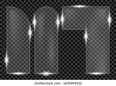 Glass Vector Tranparant , Template For Banner, Flyer, Business emblem Isolated Illustration , Symbol Sign Modern Frame 

