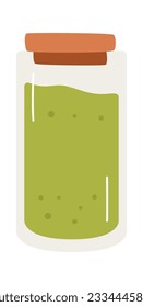 Glass Vessel With Liquid Vector Illustration