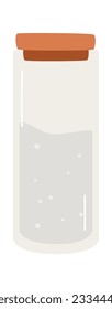 Glass Vessel With Liquid Vector Illustration