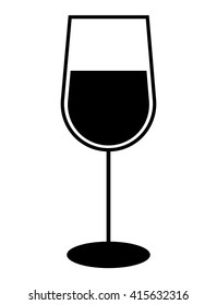 Glass of vine icon