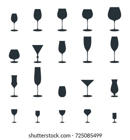 Glass vine vector black icon. Flat vector cartoon illustration. Objects isolated on a white background.