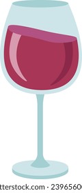 Ilustración De Vino Con Vidrio