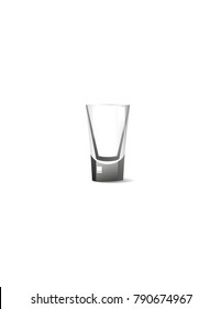 A glass of vodka isolated