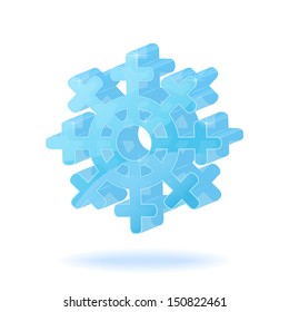 Glass volume icon snowflake