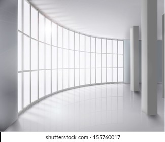 Glass wall. Vector illustration.