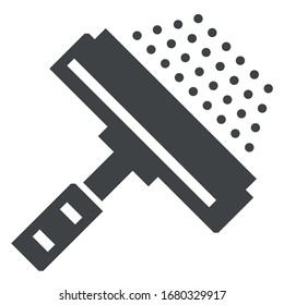 glass washing black icons on white background
