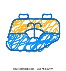 glass washing car doodle icon sketch vector. glass washing car sign. isolated symbol illustration