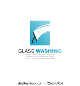 Glass washing  logo template