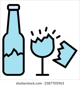 Glass Waste Icon Element For Design