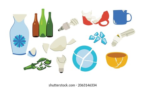 Glass waste is a type of glassware, for example, plates, bowls, glasses, lamps, flower vases, drinking bottles and others.

To clean this garbage need to be careful so as not to hurt yourself.