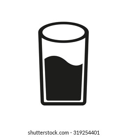 Glass of water with water