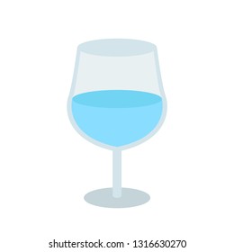 Glass of water. Aqua. White background. Vector illustration. EPS 10.