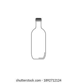 Glass Water Bottle 700 ml with Screw Cap