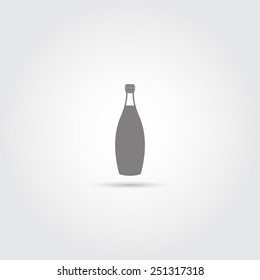 Glass water bottle icon - Vector