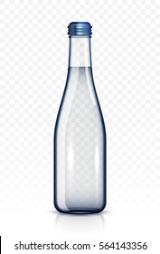 Glass Water Bottle Isolated, Vector