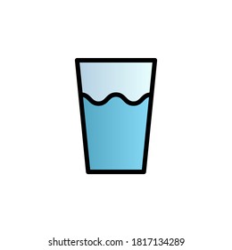 Glass, water color gradient vector icon