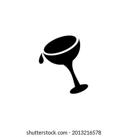 glass and water drop icon silhouette vector, icon and logo