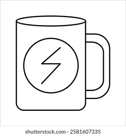 Glass of water and water drop line icon. linear style sign for mobile concept and web design. Drinking glass and droplet outline vector icon. Symbol, logo