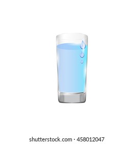glass of water with drops