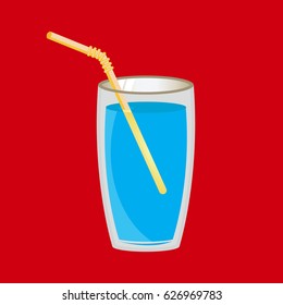 glass of water flat design