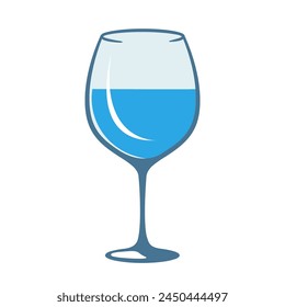 Glas Wasser Flache Vektorillustration Logo Symbol Clipart