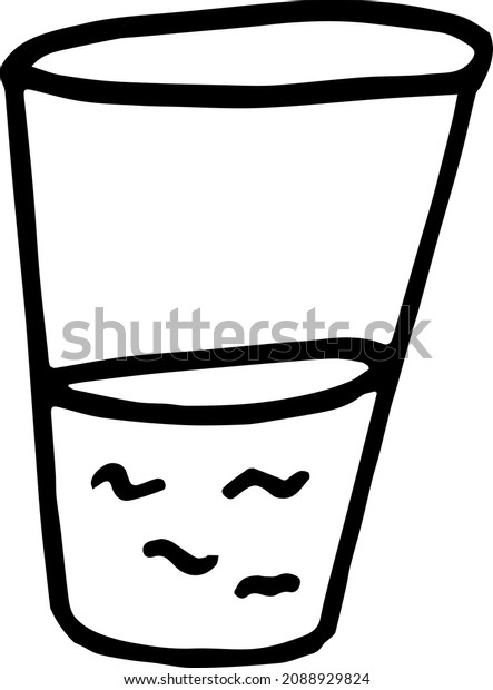 Glass Water Handdrawn Handdrawn Doodles Illustration Stock Vector Royalty Free 2088929824 6785