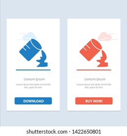 Glass, Water, Humid  Blue and Red Download and Buy Now web Widget Card Template