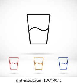 Glass of water icon