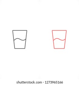 Glass of water icon