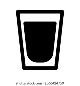 a Glass of water icon, beverage, drink, vector illustration