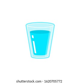 Glass water icon. Clipart image isolated on white background