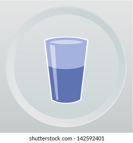 Glass of Water Icon in Color