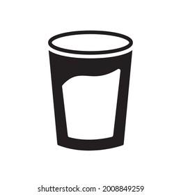 Glass Water Icon Design Vector Graphic Illustration Template In Trendy Flat Style Sign And Symbol . Suitable for website design, logo, app, and ui. EPS 10.