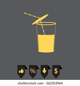 Glass of water icon. Drink, beverage 