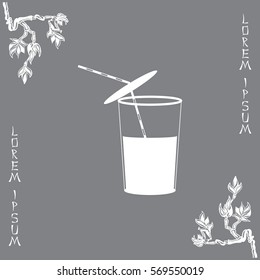 Glass of water icon. Drink, beverage 