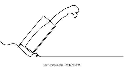  Vidro de ícone de água com traços editáveis contínuo um desenho de linha. Vidro em um desenho de linha. Conceito de bebida fresca. Conceito de ilustração de linha isométrica moderna da água, desenho de um vidro preenchido