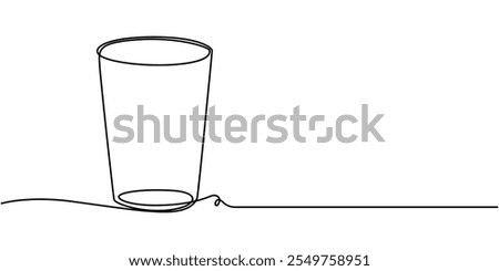  Glass of water icon with editable strokes continuous one line drawing. Glass in one line drawing. Fresh drink concept. Water modern isometric line illustration concept, Drawing of a glass filled