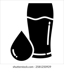 Glass Of Water Icon Element For Design