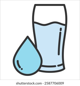 Glass Of Water Icon Element For Design