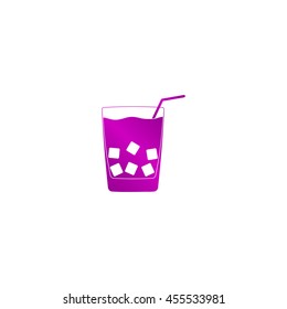 Glass of water icon. Flat icon. Concept illustration for design.