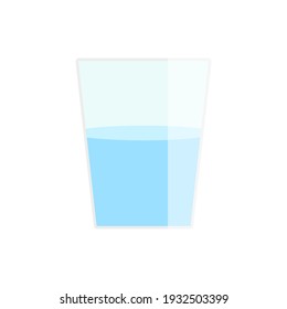   Glass Of Water icon . Flat Design. Vector Illustration