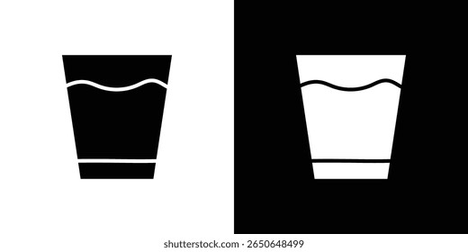 Glass of water icon Isolated flat vector in outline