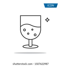 glass of water icon isolated on white background.