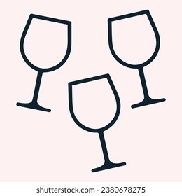 Glas Wassersymbol. Vektorgrafik auf Stufe eines Trinkzeichens und eines Wasserglases