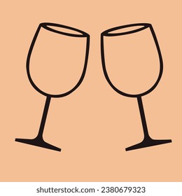 glass of water icon. Level vector illustration of a drink symbol and a water glass