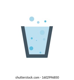 Glass of water icon. Line vector illustration. Stock vector illustration on white background.